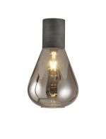Odeyscene 23cm Ceiling Light With Narrow Glass, 1 x E27, Pewter/Smoke