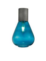 Odeyscene 23cm Ceiling Light With Narrow Glass, 1 x E27, Pewter/Teal Blue
