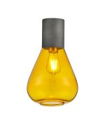 Odeyscene 23cm Ceiling Light With Narrow Glass, 1 x E27, Pewter/Yellow