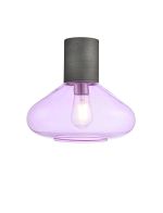 Odeyscene 31cm Ceiling Light With Wide Glass, 1 x E27, Pewter/Lilac