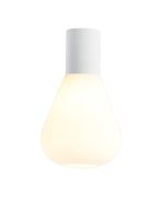 Odeyscene 23cm Ceiling Light With Narrow Glass, 1 x E27, Satin White/Opal