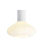 Odeyscene 31cm Ceiling Light With Wide Glass, 1 x E27, Satin White/Opal