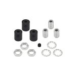 Hayes Metal Cable Grip Kit (3pcs) Satin Black, c/w 4.5mm Hole Thread, Washer & Nut, Plastic Grub Screws