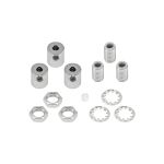 Hayes Metal Cable Grip Kit (3pcs) Polished Chrome, c/w 4.5mm Hole Thread, Washer & Nut, Plastic Grub Screws