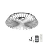 Himalaya 63cm 70W LED Dimmable Light With Built-In 35W Fan With Single Speed Reverse, Remote, APP & Alexa/Google Voice Control, 4900lm, Silver