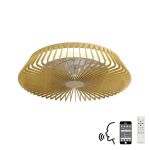 Himalaya 63cm 70W LED Dimmable Light With Built-In 35W Fan With Single Speed Reverse, Remote, APP & Alexa/Google Voice Control, 7700lm, Wood