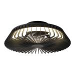 Himalaya Mini 53cm 70W LED Ceiling Light With 30W DC Fan With Single Speed Reverse, 2700-5000K Tuneable White, 7700lm, Remote, Black, 3yrs Warranty