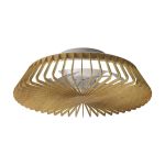 Himalaya Mini 53cm 70W LED Ceiling Light With 30W DC Fan With Single Speed Reverse, 2700-5000K Tuneable White, 7700lm, Remote, Wood, 3yrs Warranty