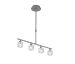 Ice Linear Pendant 4 Light G9 ECO Bar, Satin Nickel