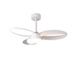Infinity Fan 92.6cm 20W LED Dimmable Ceiling Light With Built-In 30W DC Fan With Single Speed Reverse, Remote Control 2700-5000K, 3600lm, White