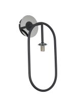 Duna Oblong Wall Lamp Switched (FRAME ONLY), 1 Light G9, Grey/Polished Chrome