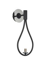 Duna Teardrop Wall Lamp Switched (FRAME ONLY), 1 Light G9, Grey/Polished Chrome