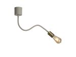 Giacomo Flexible Ceiling 1 Light E27, Beige/Antique Brass