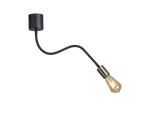 Giacomo Flexible Ceiling 1 Light E27, Dark Grey/Satin Nickel