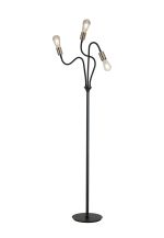 Giacomo Flexible Floor Lamp, 3 Light E27, Dark Grey/Satin Nickel