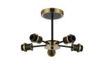 Jestero IP Semi Ceiling (FRAME ONLY), 5 Light E14 IP44, Brass/Satin Black
