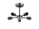 Jestero IP Semi Ceiling (FRAME ONLY), 5 Light E14 IP44, Satin Nickel/Satin Black