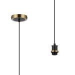 Jestero IP 1.3m 1 Light Pendant (FRAME ONLY), 1 Light E14 IP44 Brass/Satin Black