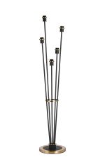 Jestero Floor Lamp Without Shade, 5 Light E14, Brass / Satin Black