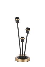 Jestero Table Lamp Touch Switch Without Shade, 3 Light E14, Brass / Satin Black