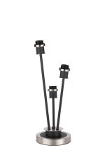 Jestero Table Lamp Touch Switch Without Shade, 3 Light E14, Satin Nickel / Satin Black