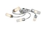 Gabini 50.5cm Flush Ceiling, 5 Light G9, IP44, Polished Chrome/Clear Glass