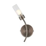 Gabini Left Wall Lamp, 1 Light G9, IP44, Bronze/Clear Glass