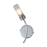 Gabini Left Wall Lamp, 1 Light G9, IP44, Polished Chrome/Clear Glass