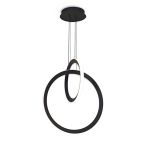 Kitesurf Double Loop Pendant, 48W LED, 3000K, 3840lm, Black, 3yrs Warranty