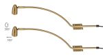 Lex (Set Of 2) Type A Over Cabinet 1 Light GU10 With Adjustable Head And 2m Cable (No Plug) Brass