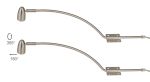 Lex (Set Of 2) Type A Over Cabinet 1 Light GU10 With Adjustable Head And 2m Cable (No Plug) Satin Nickel