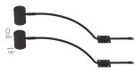 Lex (Set Of 2) Type B Over Cabinet 1 Light GU10 With Adjustable Head And 2m Cable (No Plug) Black