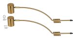 Lex (Set Of 2) Type B Over Cabinet 1 Light GU10 With Adjustable Head And 2m Cable (No Plug) Brass
