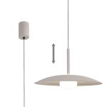 Lidia 46cm Rise And Fall Pendant, 12W LED, 3000K, 1500lm, White, 3yrs Warranty