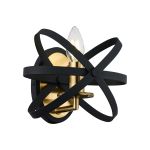 Geona Adjustable Rings Wall Light, 1 x E14, Gold/Black
