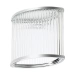 Blanca Oval 18 x 10 x 15cm Non-Electric Glass Rod Shade (D), Polished Chrome / Clear Glass Rods