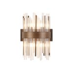 Cucine Glass Rod Wall Light, 4 Light G9, Painted Matt Bronze/Clear