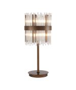Cucine Glass Rod Table Lamp, 6 Light G9, Painted Matt Bronze/Clear