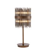 Cucine Glass Rod Table Lamp, 6 Light G9, Painted Matt Bronze/Smoke