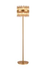 Cucine Glass Rod Floor Lamp, 10 Light G9, Brass/Cognac Item Weight: 16kg