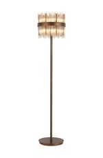 Cucine Glass Rod Floor Lamp, 10 Light G9, Painted Matt Bronze/Cognac Item Weight: 16kg
