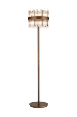 Cucine Glass Rod Floor Lamp, 10 Light G9, Painted Matt Bronze/Clear Item Weight: 16kg