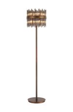 Cucine Glass Rod Floor Lamp, 10 Light G9, Painted Matt Bronze/Smoke Item Weight: 16kg