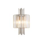 Lola Wall Lamp, 2 x E14, Satin Nickel/Clear