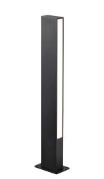 Lotus 60cm Bollard, 10W LED, 3000K, 690lm, IP65, Black, 3yrs Warranty