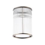 Brai Round 17.5 x 25cm Non-Electric Glass Rod Shade (A), Antique Brass / Clear Glass Rods
