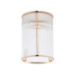 Brai Round 17.5 x 25cm Non-Electric Glass Rod Shade (A), French Gold / Clear Glass Rods