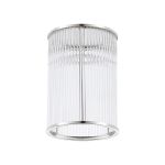 Brai Round 17.5 x 25cm Non-Electric Glass Rod Shade (A), Polished Nickel / Clear Glass Rods