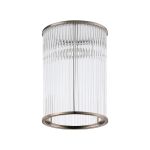 Brai Round 17.5 x 25cm Non-Electric Glass Rod Shade (A), Satin Nickel / Clear Glass Rods