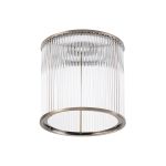 Brai Round 21 x 20cm Non-Electric Glass Rod Shade (B), Antique Brass / Clear Glass Rods